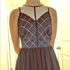 Armani Exchange navy chiffon dress